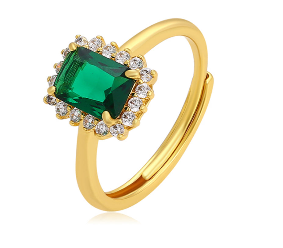 Anillo Esmeralda en oro de 24 quilates