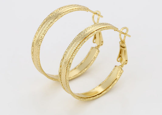 Pendientes bañados en oro de 14 quilates