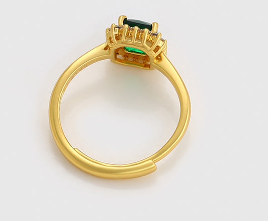 Anillo Esmeralda en oro de 24 quilates