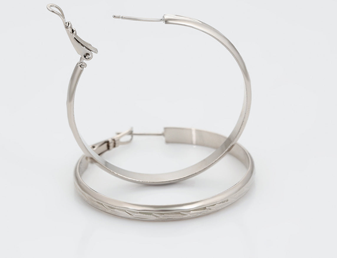 Pendientes chapados en platino