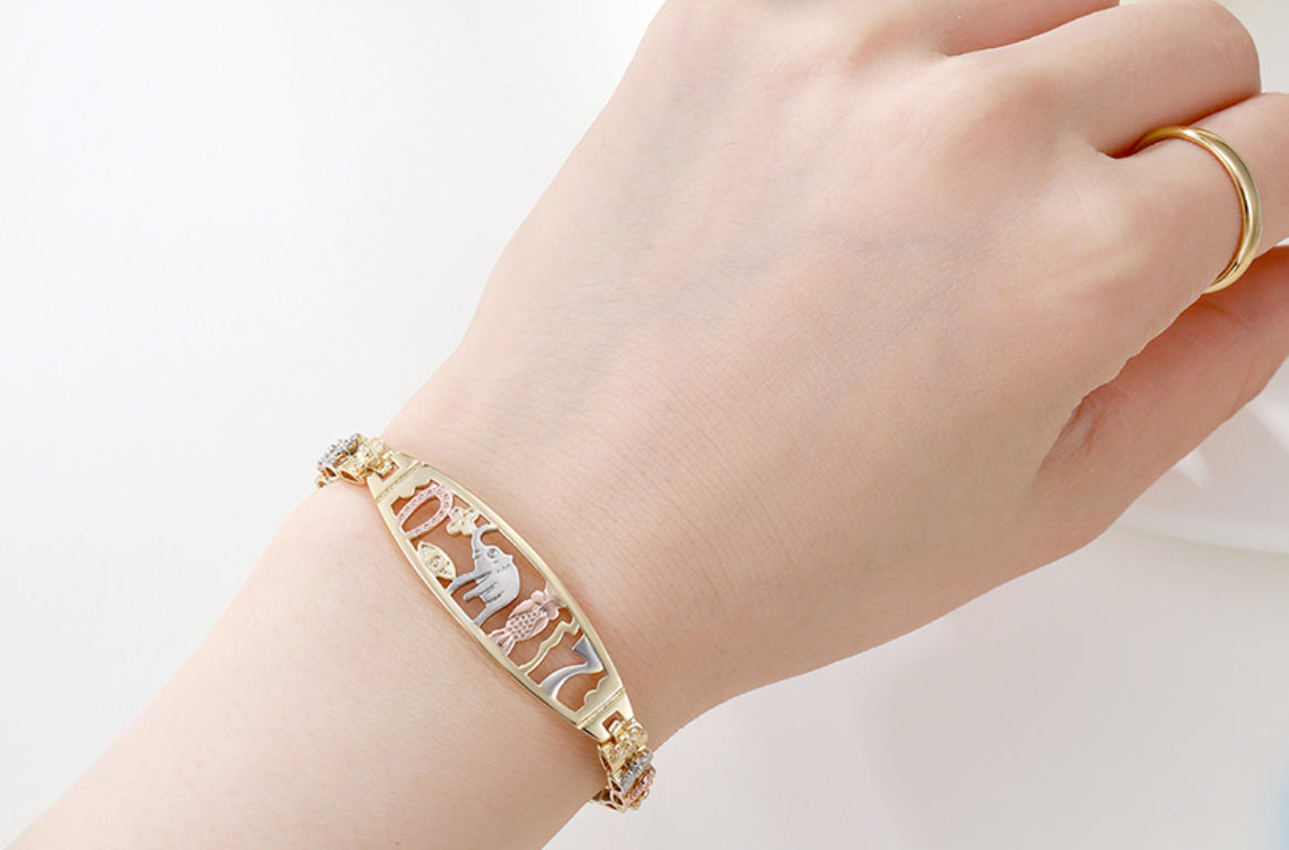 Pulsera de la suerte multicolor    (Cobre ambiental)