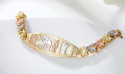 Pulsera de la suerte multicolor    (Cobre ambiental)