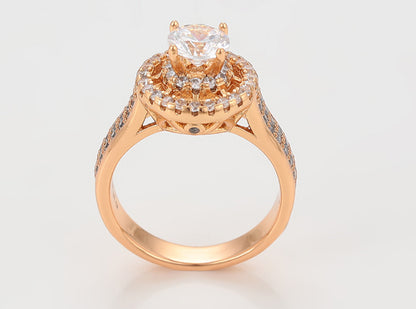 Anillo de compromiso en chapiado oro de 18 quilates