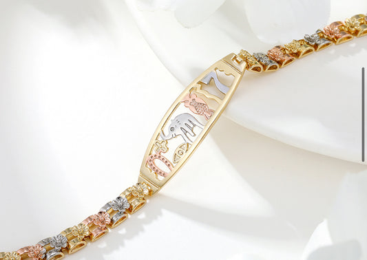 Pulsera de la suerte multicolor    (Cobre ambiental)