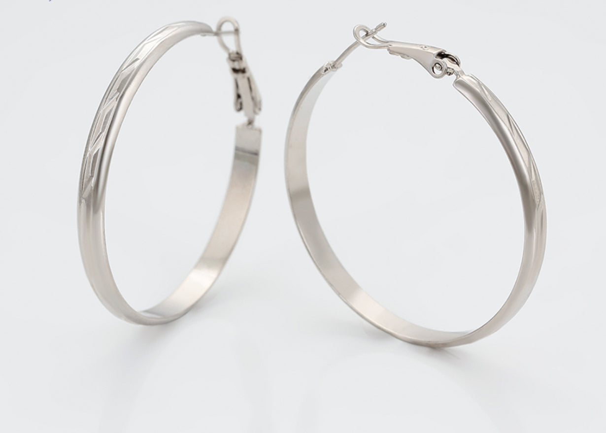 Pendientes chapados en platino
