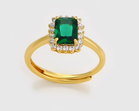 Anillo Esmeralda en oro de 24 quilates