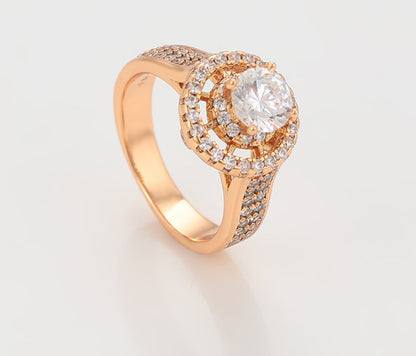 Anillo de compromiso en chapiado oro de 18 quilates